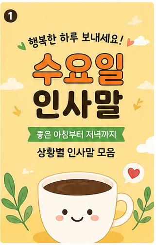  수요일 인사말 좋은아침 카톡 문자메시지 문구 총정리｜직장인·가족·연인·지인에게 보내는 센스 있는 수요일 아침 점심 저녁 인사말 모음