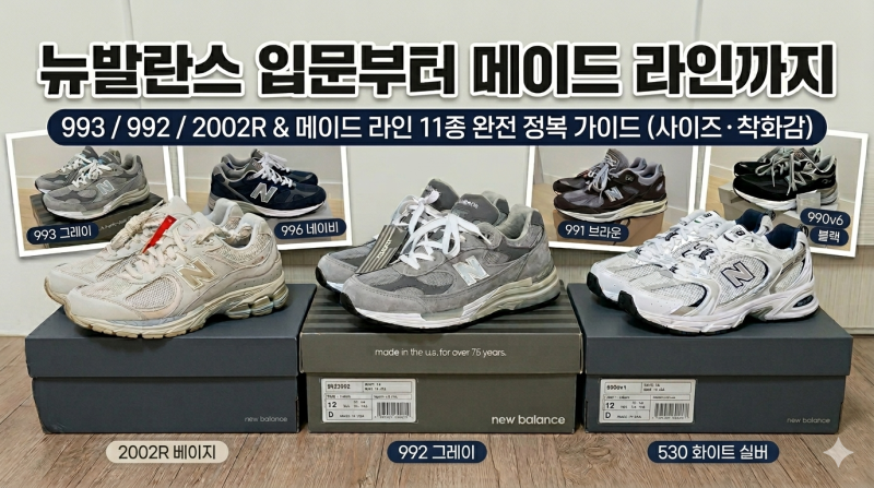 뉴발란스 운동화 입문부터 메이드 라인 11종 소개/ 컬러웨이, 사이즈 팁, 스타일 추천✨️