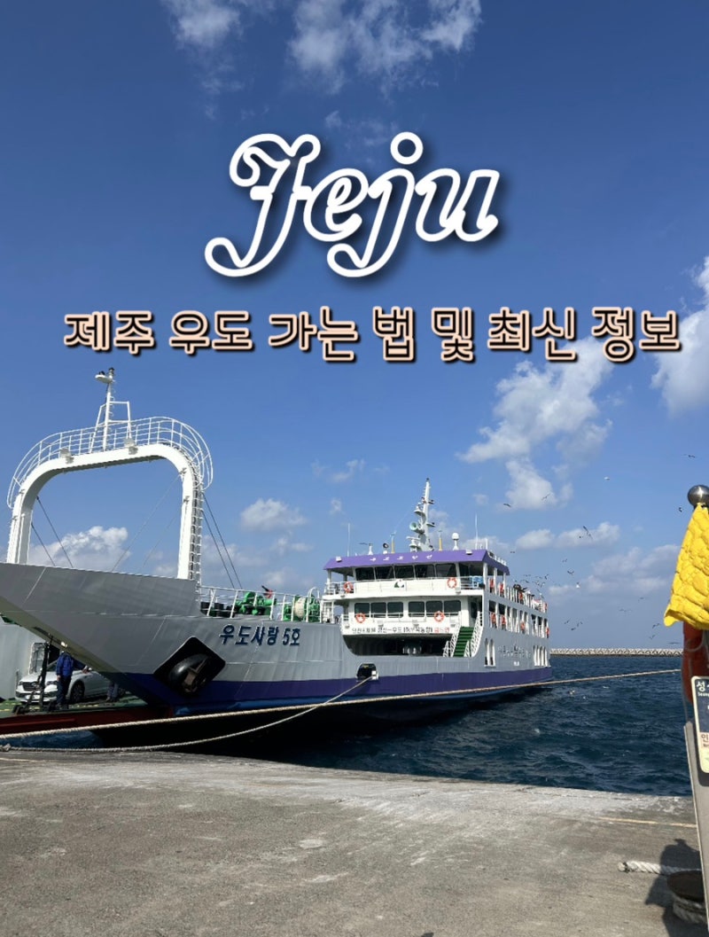 2026 최신 우도 가는 법 렌트 정보 정리
