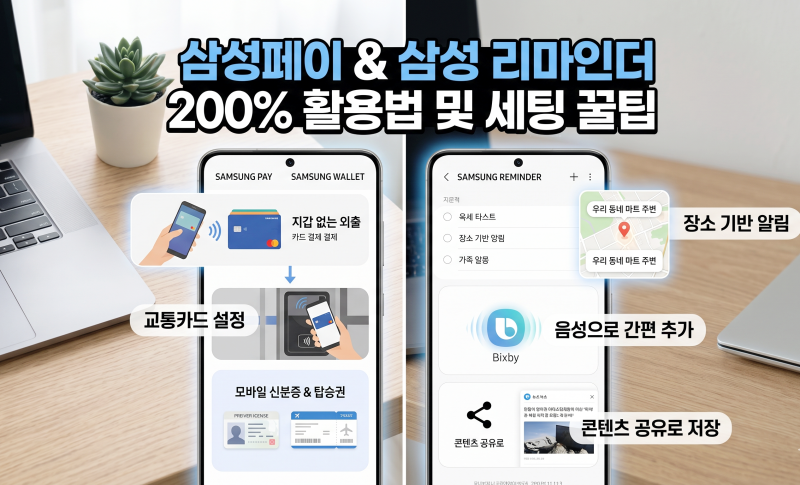 갤럭시S26 샀다면 무조건 쓰세요! 삼성페이 & 삼성 리마인더 200% 활용법 및 세팅 꿀팁
