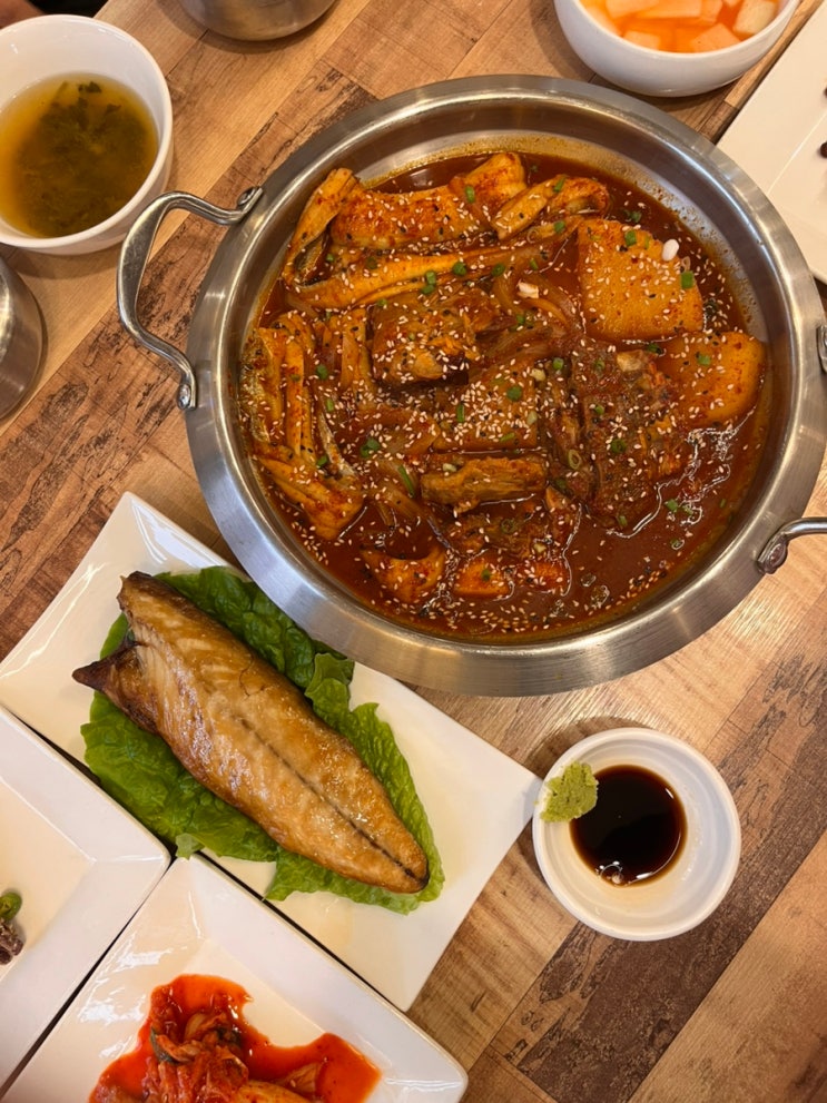  제주공항근처맛집,아이랑 식당 방문 갈치조림과 갈비 조합 착한집