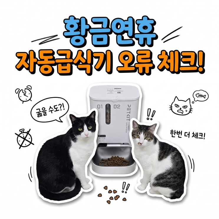  황금연휴 집 비우기 전에 자동급식기 이 오류 꼭 확인하세요