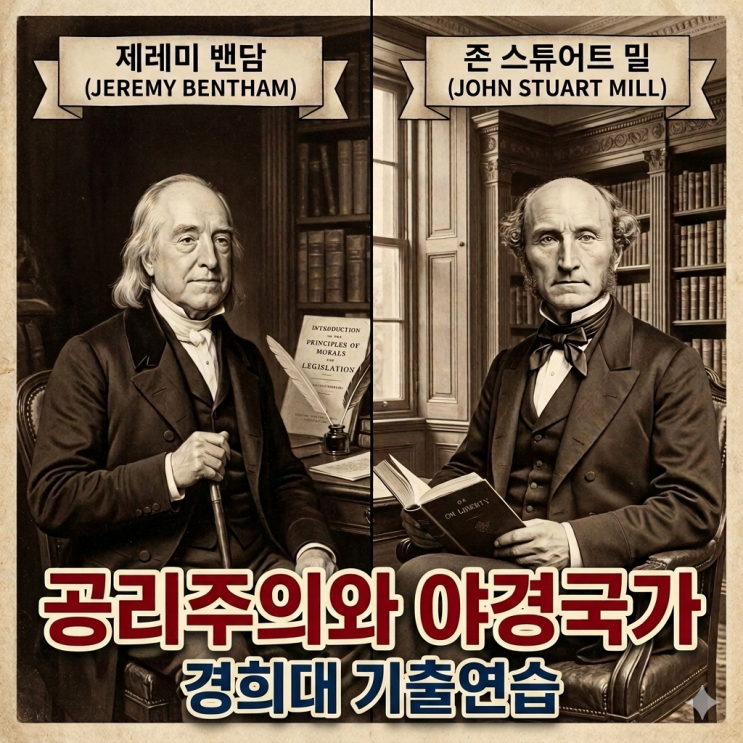  경희대 인문논술 기출 연습 - 공리주의와 자유주의, 비교유형