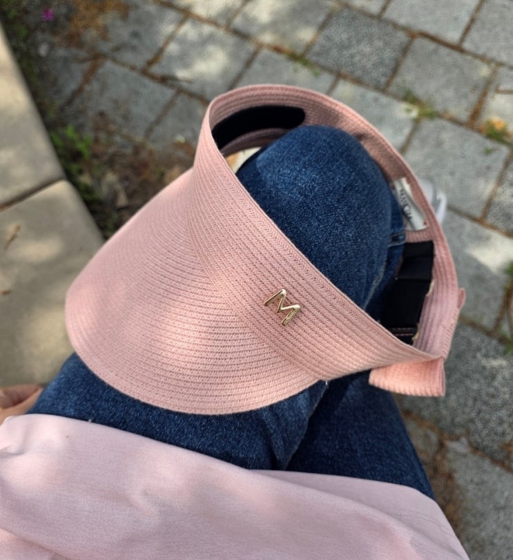  여름 마스케라 모자 라피네 컬러블록 린넨 여자 썬캡