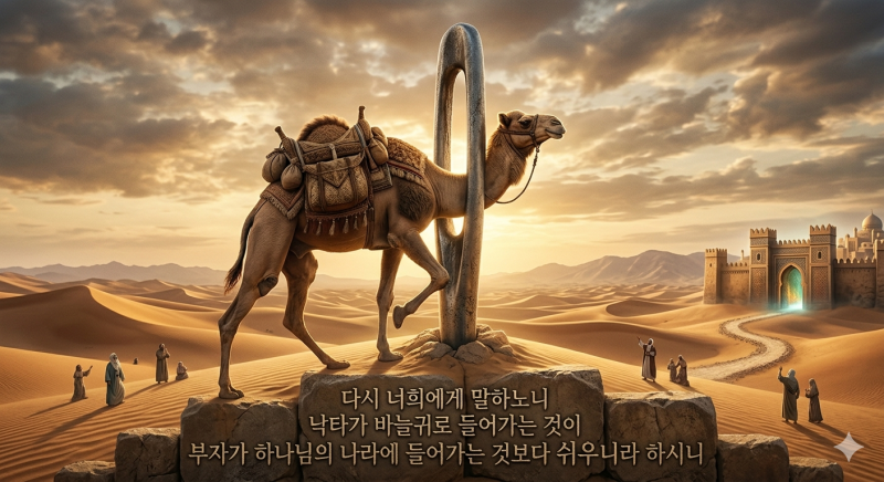 맘몬 우상 부자와 낙타의 바늘귀