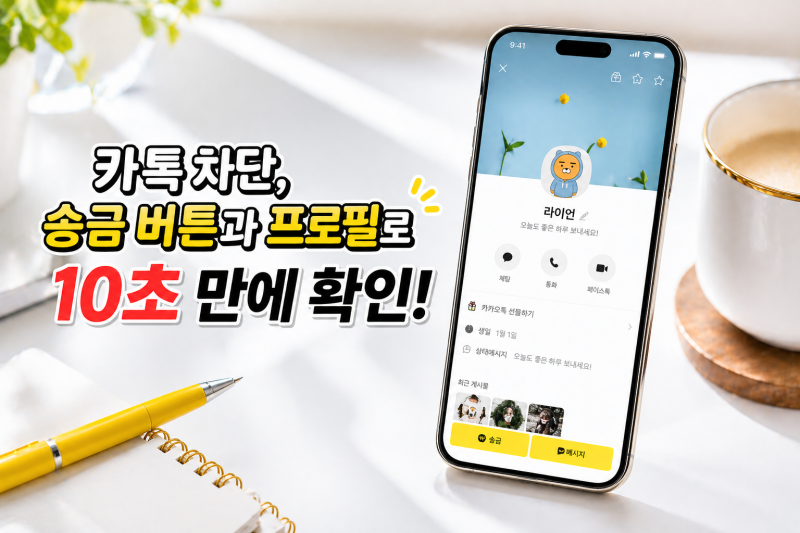 카톡 차단 확인 방법 궁금해? 카톡 차단 송금표시 및 카카오톡 차단 프로필 확인법