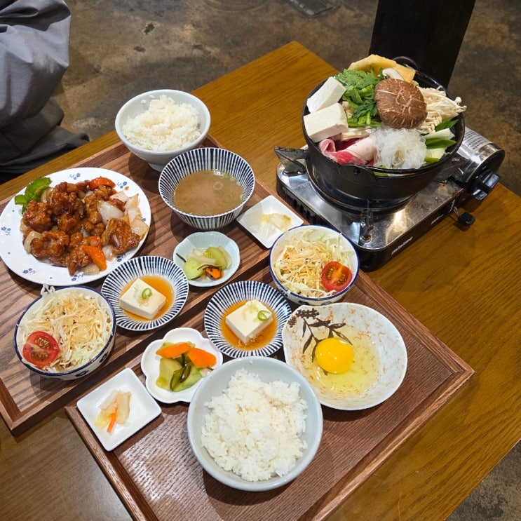  양림동맛집 미지, 정갈한 스키야키 정식과 흑초치킨의 환상적인 조합