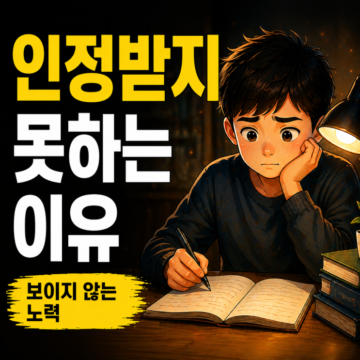  열심히 하는데도 인정받지 못하는 이유