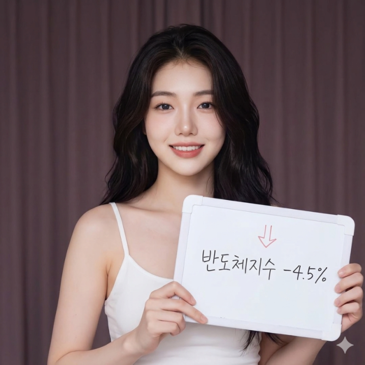  필라델피아 반도체 지수 급락 -4.5% 내일 삼전, Sk하이닉스 하락 예상