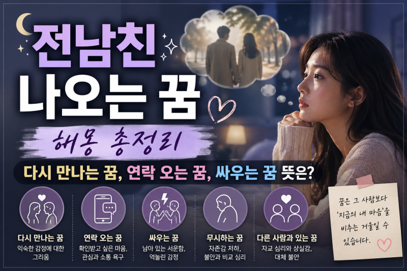 전남친 나오는 꿈 해몽 총정리 - 다시 만나는 꿈, 연락 오는 꿈, 싸우는 꿈 뜻은?