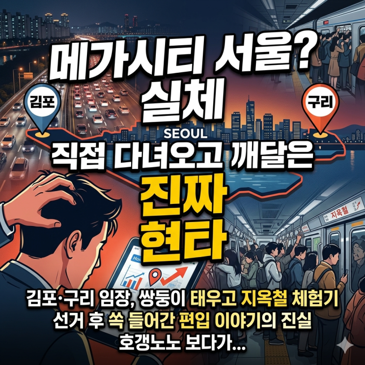  메가시티 서울? 쌍둥이 태우고 김포·구리 임장 다녀와서 깨달은 진짜 실체