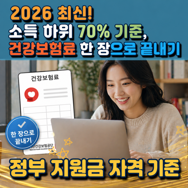 소득 하위 70% 기준, 건강보험료로 1분 만에 확인하는 법 (2026 최신)