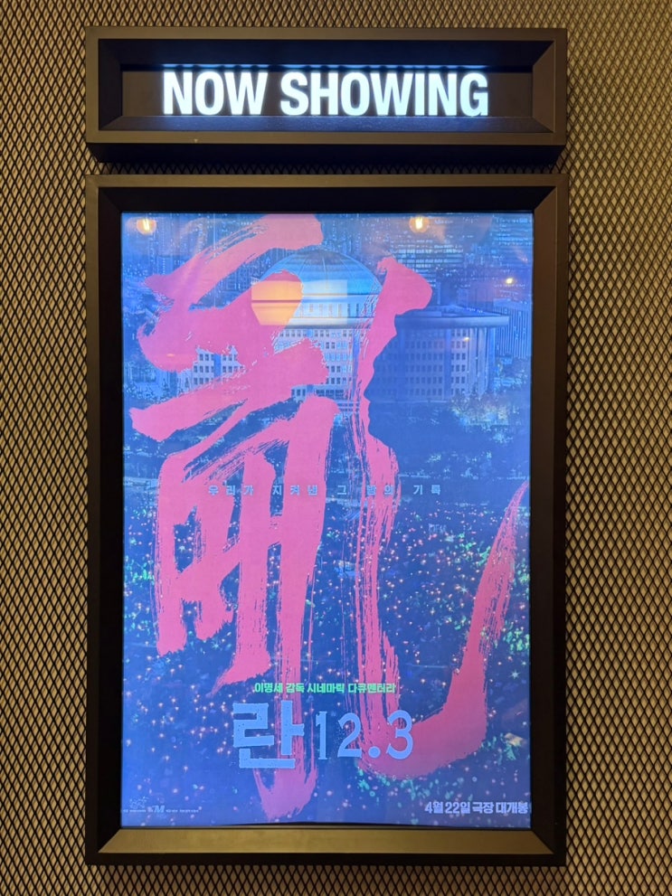   우리가 지켜낸 그 밤의 기록, 12.3의 기록을 보며, "란 12.3"시네마틱 다큐멘터리