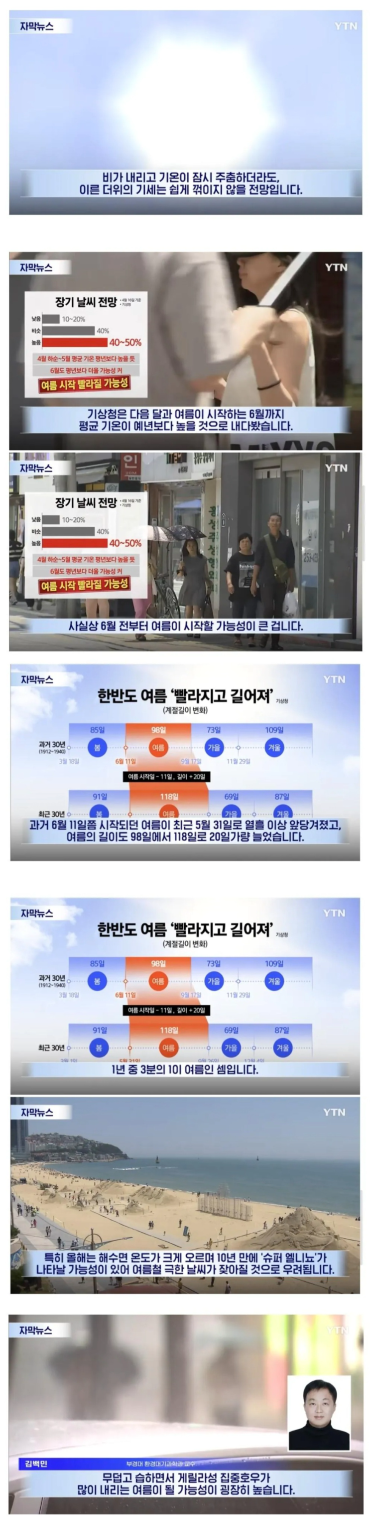  기상청, 올해 여름 6월 전부터 시작 할 가능성 높다"