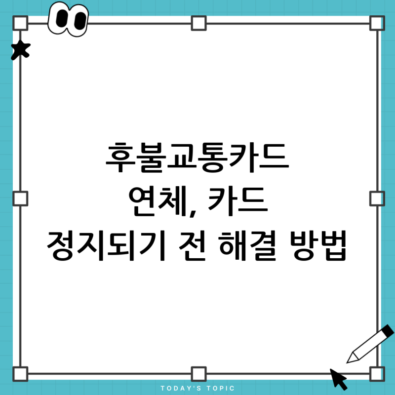 카카오뱅크 후불교통카드 연체, 카드 정지될까? 해결 방법과 궁금증 총정리