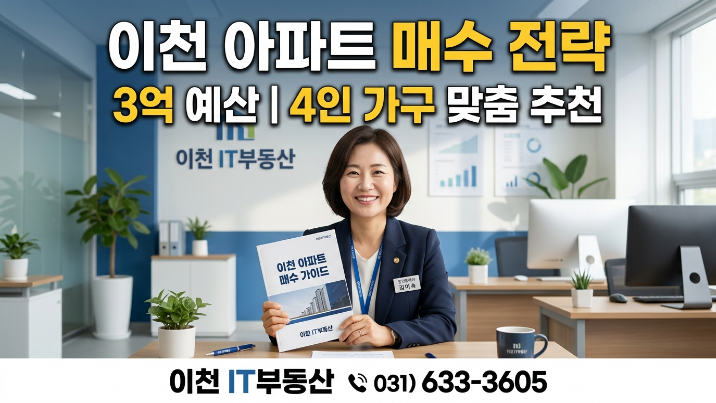  [2026년] 이천 아파트 매수 전략｜4인 가족·3억 예산 맞춤 추천 총정리