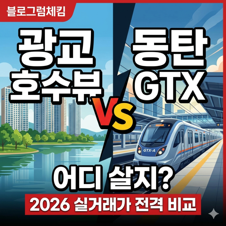  "광교 호수뷰 vs 동탄 GTX" 쌍둥이네 이사 고민하며 파헤친 2026 실거래가 찐 비교