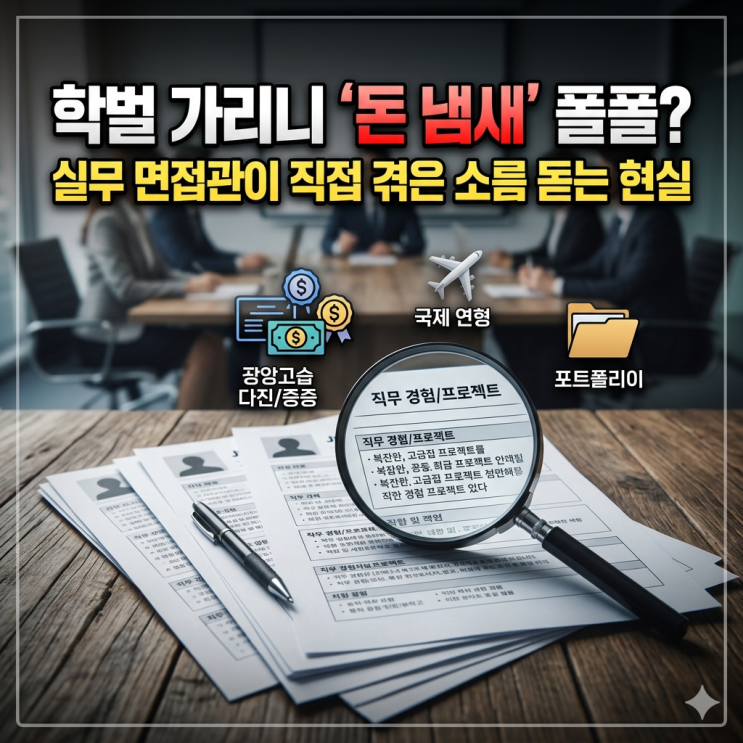  [직장인 현실 리뷰] 학벌 안 본다던 블라인드 채용, 실무 면접관으로 들어가서 겪은 소름 돋는 현실