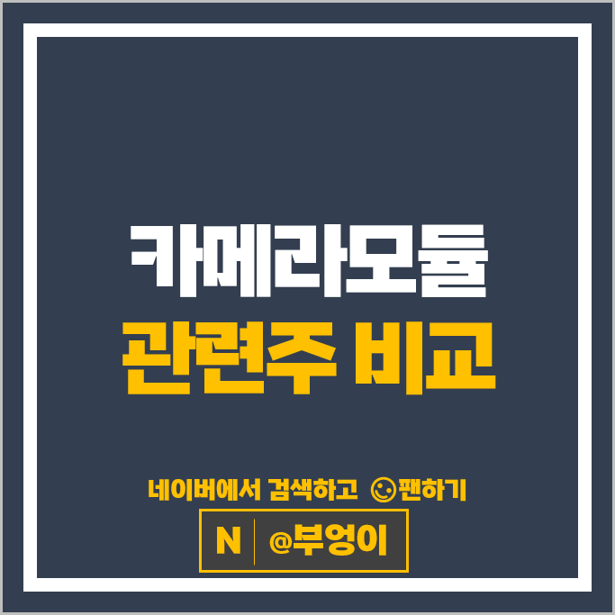 카메라모듈 관련주 덕우전자 포톤 LK삼양 알엔티엑스 등