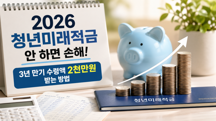 2026 청년미래적금 안 하면 손해  3년 만기 수령액 2천만원 받는 방법