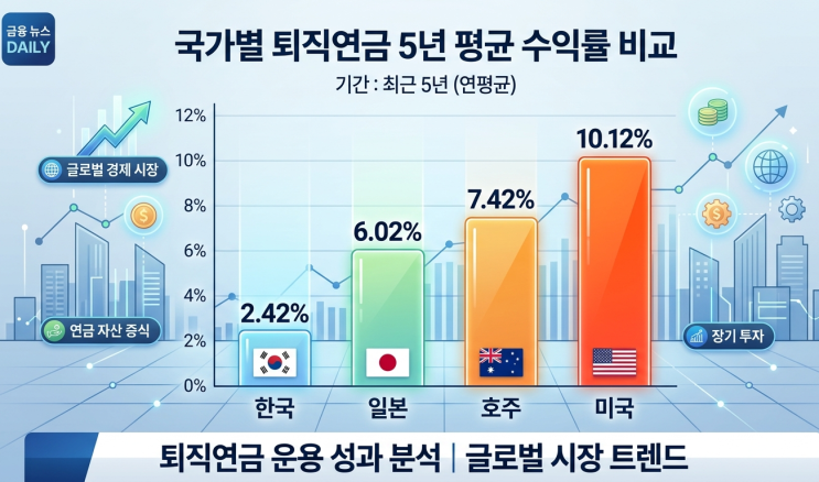  미국 퇴직연금 수익률이 한국의 5배? 2026 연금 투자 충격 비교