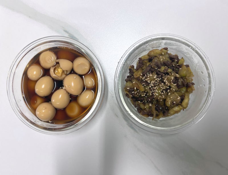 두돌 아기반찬 메추리알 장조림 소고기가지볶음 레시피 공유