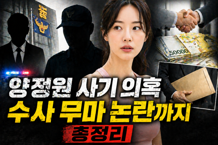 <b>양정원</b> 사기 <b>의혹</b> <b>수사 무마</b> 논란까지 요약 정리