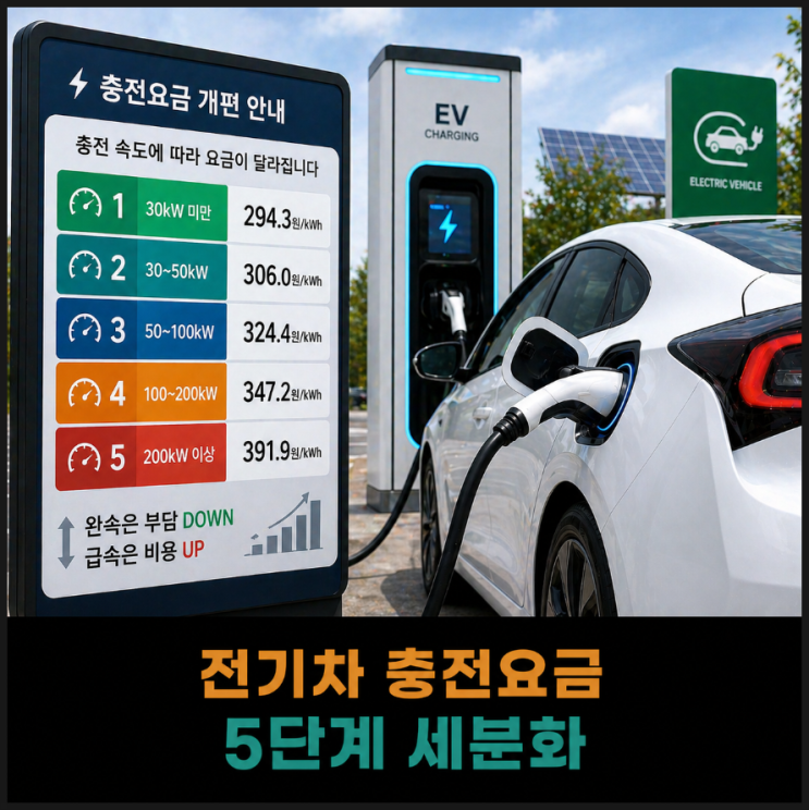  전기차 충전요금 5단계 세분화