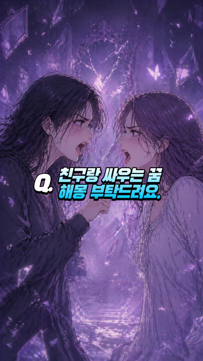 친구랑 싸우는 꿈 우는꿈 이기는 꿈