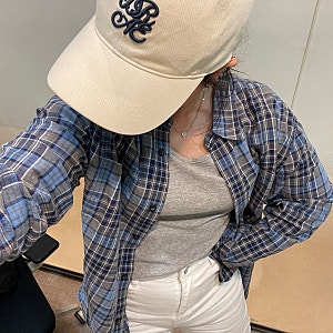 여자 체크남방 코디, 여성 체크남방 루즈핏 코디법