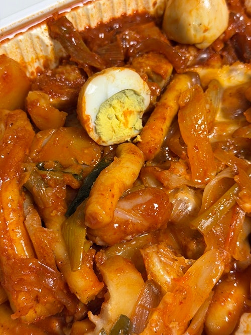  진교동찜닭 신메뉴 저당 찜닭 떡볶이 햄지 먹방보고 급 주문