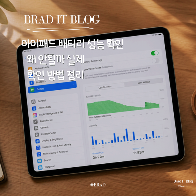 아이패드 배터리 성능 확인 왜 안될까 실제 확인 방법 정리