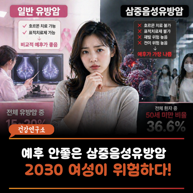 일반 유방암 vs 삼중음성유방암 생소한 이름만큼 더 위험한 이유