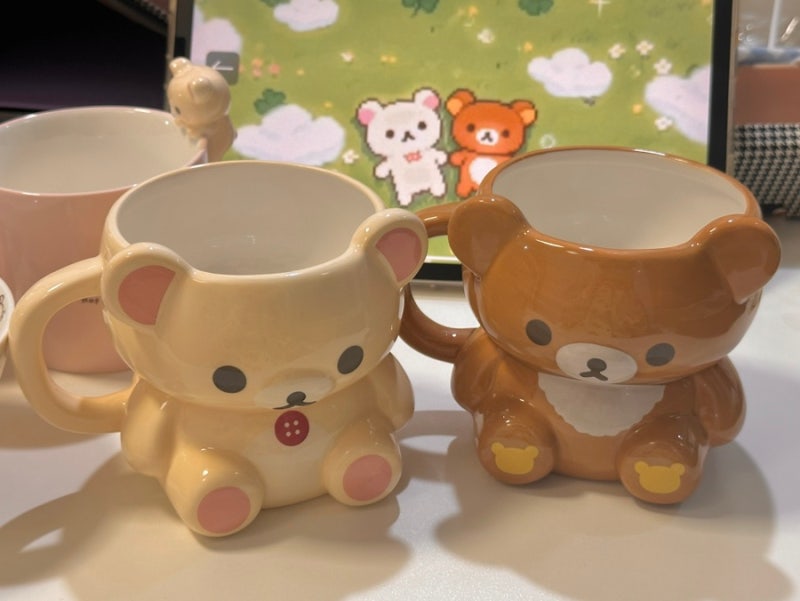 ྀི₊˚⊹ ᰔ 챠이로이코구마 머그컵 코리락쿠마 머크컵 리락쿠마 메이크업 시리즈/ 리락쿠....