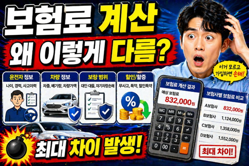 54) 자동차보험료 계산 방법 이거 모르고 가입하면 손해