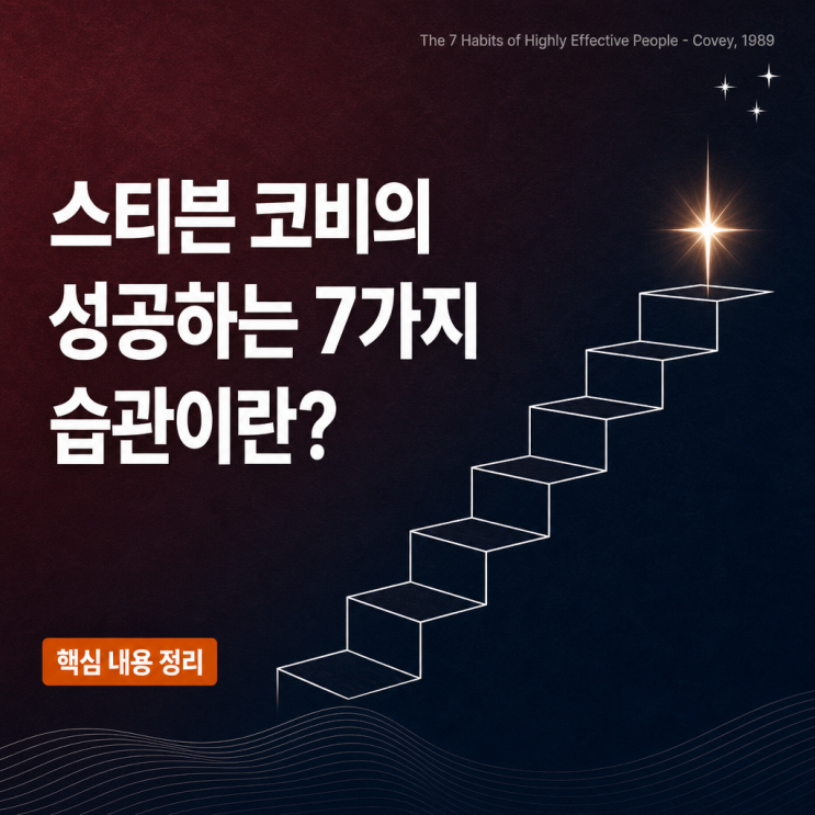 스티븐 코비의 7가지 습관 완벽 정리: 성격 윤리 vs 인격 윤리