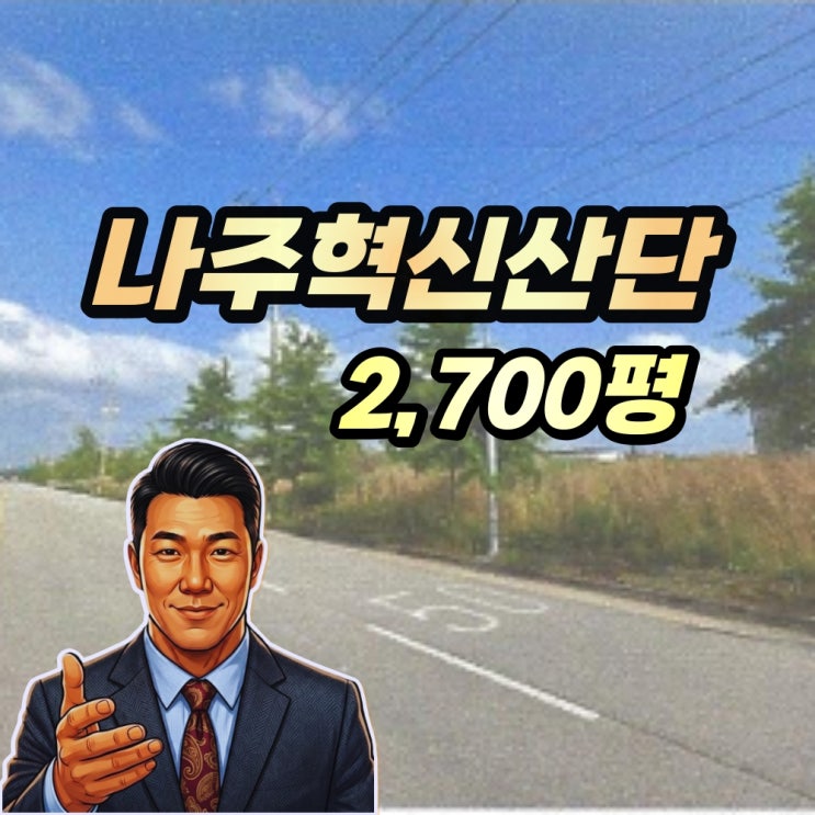  2025타경3744: 전남 나주시 왕곡면 공업나지 경매 나주혁신산단 2,700평 토지