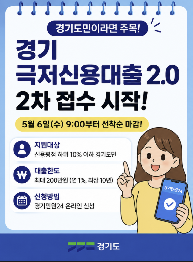 2026 경기 극저신용대출 2.0 신청방법 및 자격 FAQ 총정리 (연 1% 경기도 지원)