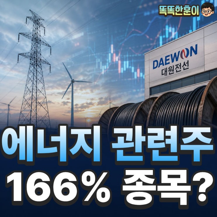  에너지 관련주 166% 오른 종목 어디일까?
