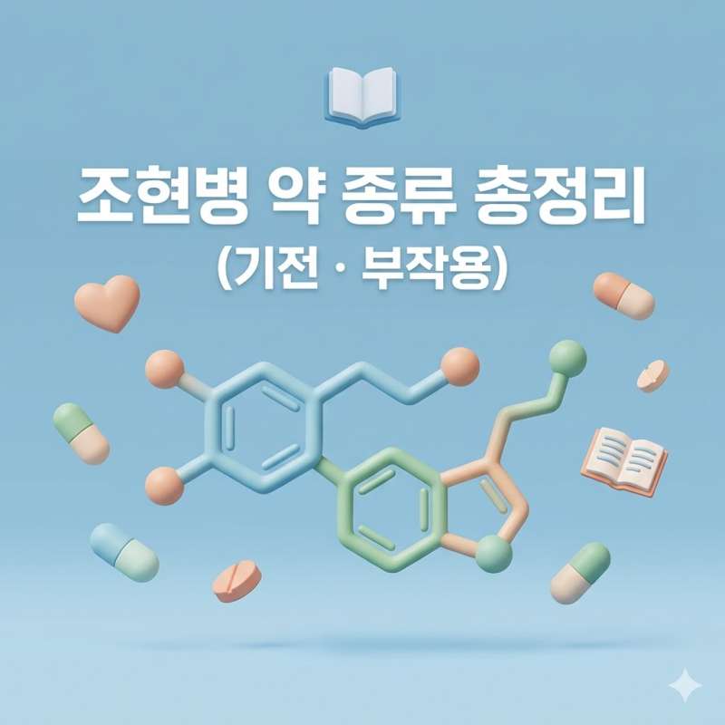 조현병 약 종류 총정리 (기전, 부작용)