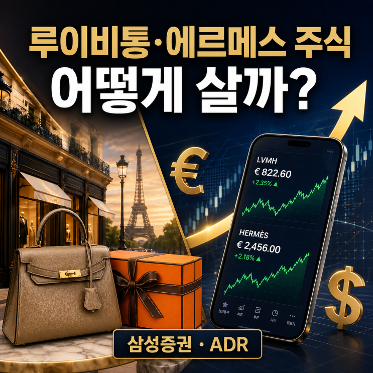  루이비통 주식, 에르메스 주식 어떻게 살까? 명품주 매수 방법 총정리 (삼성증권 & ADR)