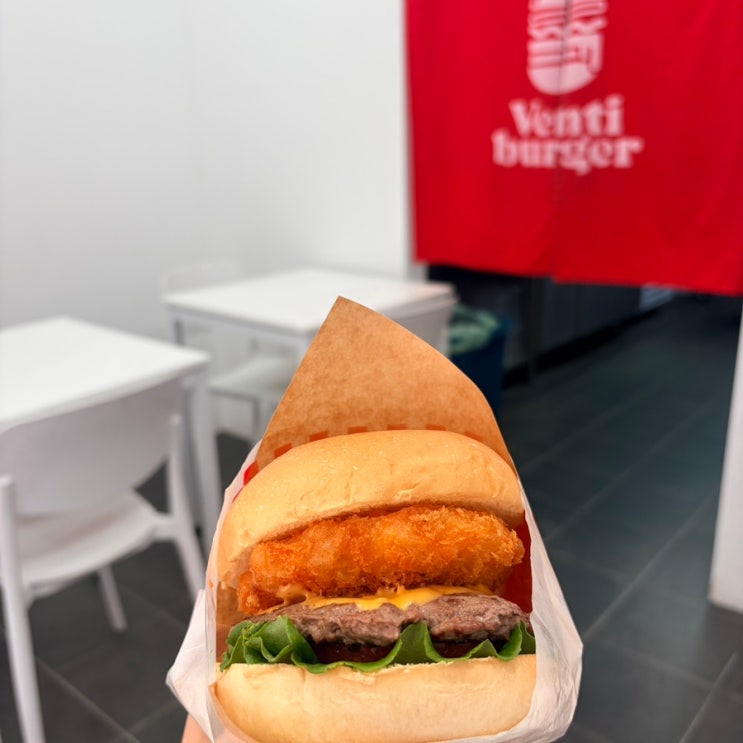  단대오거리역 수제버거 / 주문즉시 만들어지는 푸짐한 수제버거맛집 [ 벤티버거 성남단대오거리점 ]