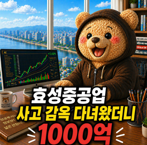 효성중공업 사고 감옥 다녀왔더니 1000억 됐다??