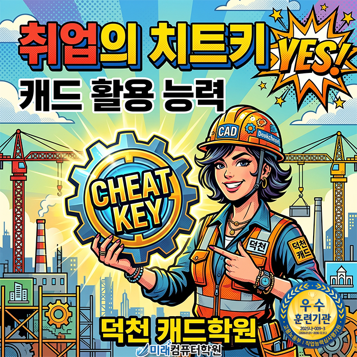  [덕천 캐드학원] 비전공자도 도면 정복! AutoCAD 실무 & CAT 자격증 취득해서 양산·김해·서부산 산단 설계직 취업 성공하기