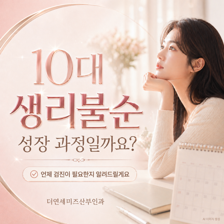  대치동산부인과, 10대 청소년 생리불순 성장과정? 검진 필요?