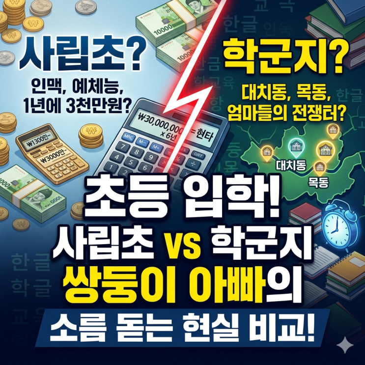  [사립초 vs 대치·목동 일반초] 쌍둥이 아빠가 계산기 두드려본 소름 돋는 현실 비교