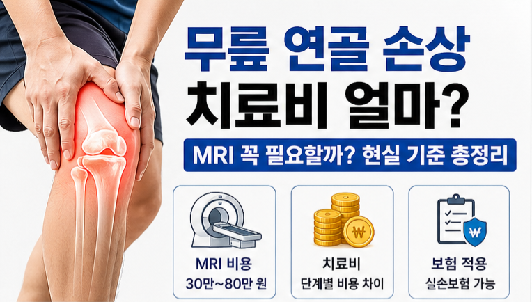 무릎 연골 손상 치료비 얼마? MRI 꼭 필요할까?