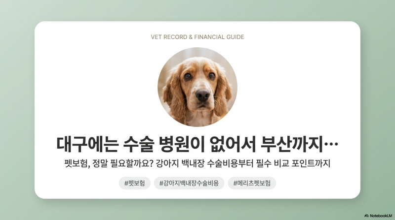 [“대구에는 수술 병원이 없어서 부산까지…”펫보험, 정말 필요할까요?] 강아지백내장수술....