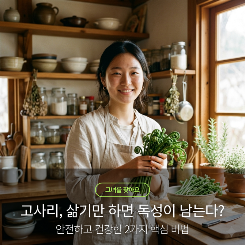 고사리 독성 제거 방법, 단순히 삶기만 하면 위험하다? 영양 살리는 2가지 세척 기술