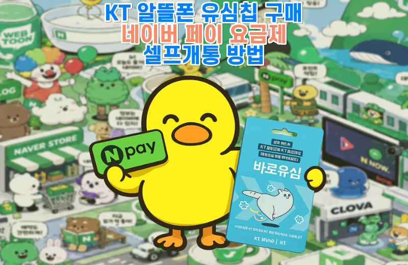 KT알뜰폰 유심칩 구매 네이버페이 요금제 개통 방법